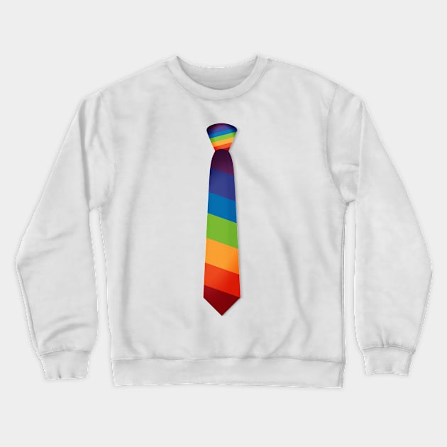 Equality LGBT Gay Lesbian Pride Tie Rainbow Flag Crewneck Sweatshirt by macshoptee